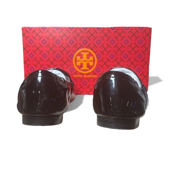 Tory Burch Leather Ballet Loafer Black Patent Women’s 8.5 New in Box - Picture 10 of 15